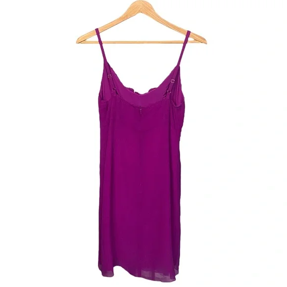 Beth Bowley Fuchsia Floral Chiffon Dress, Sz 6 - Picture 2 of 6